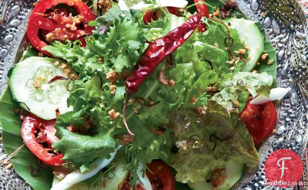 Lao Mixed Salad with Peanuts and Fried Shallots