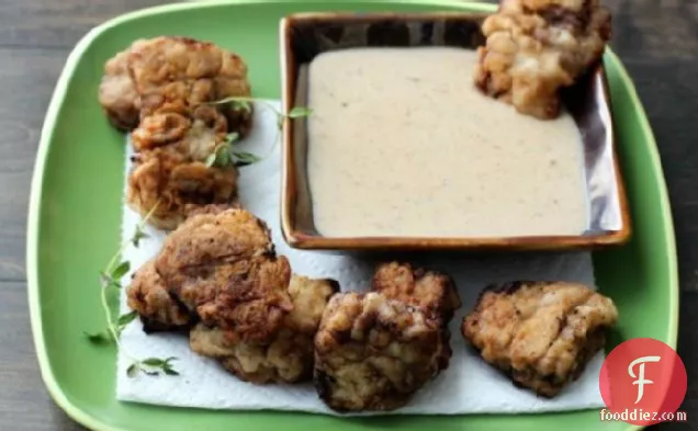 Chicken-Fried Steak Nuggets with Beer and Bourbon Gravy