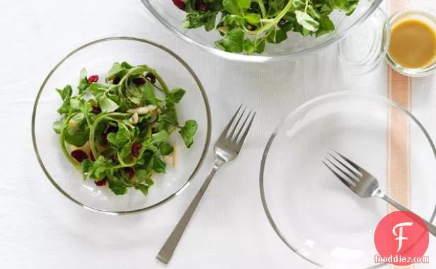 Watercress Salad with Dried Fruit and Almonds