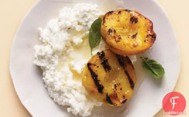 Farmer Cheese with Grilled Peaches