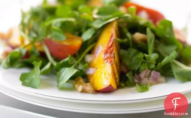 Grilled Nectarine And Watercress Salad