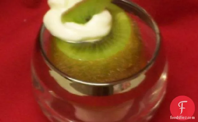 Kiwis With Honey and Whip Cream