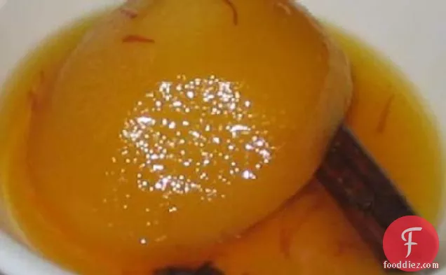 Pears in Honey & Saffron