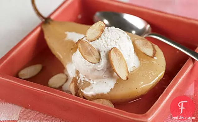 Caramelized Pears with Spiced Ice Cream