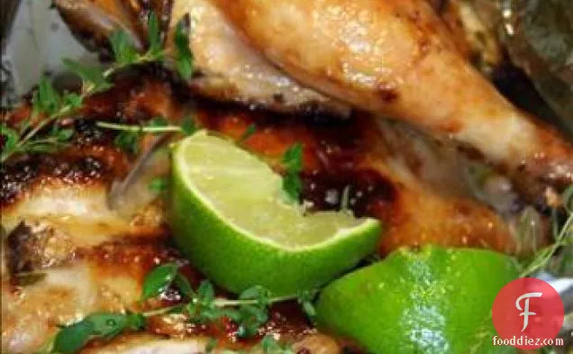 Flattened Cornish Game Hens With Garlic-citrus Marinade