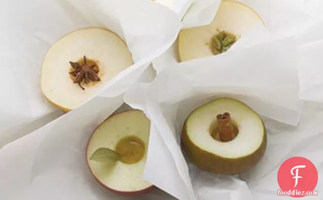 Asian Pears with Star Anise Baked in Parchment