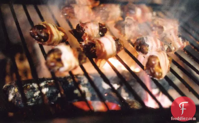 Grilled Dandelion Salad with Pancetta-Wrapped Figs