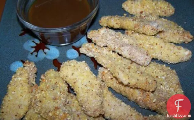 Almond Crusted Pork With Honey Dijon Dipping Sauce