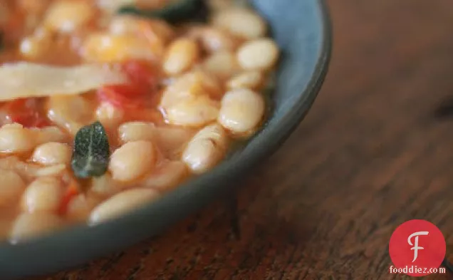 Cannellini Bean Soup With Wilted Greens