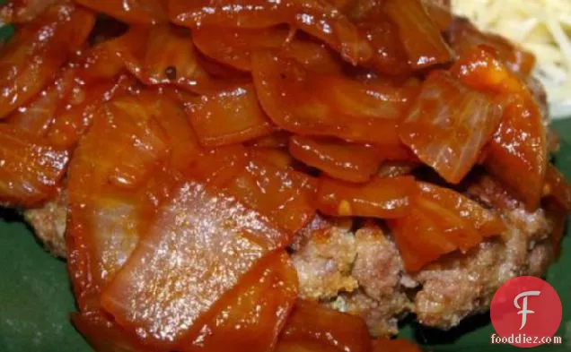 आयरन शेफ विजेता के जापानी शैली के हैम्बर्गर