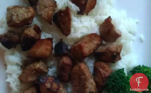 एशियाई शैली बारबेक्यू पोर्क कमर सिरोलिन चॉप