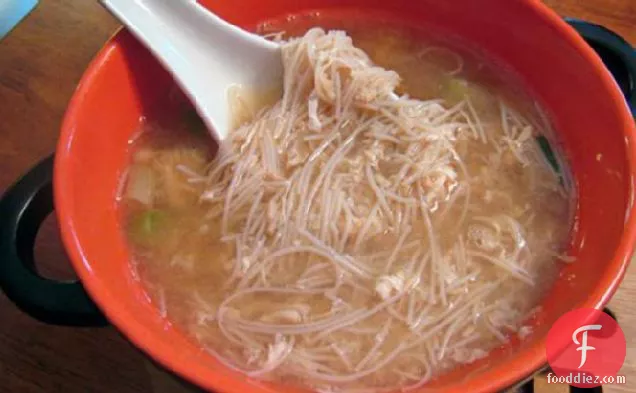 Egg Drop Soup With Chicken and Noodles
