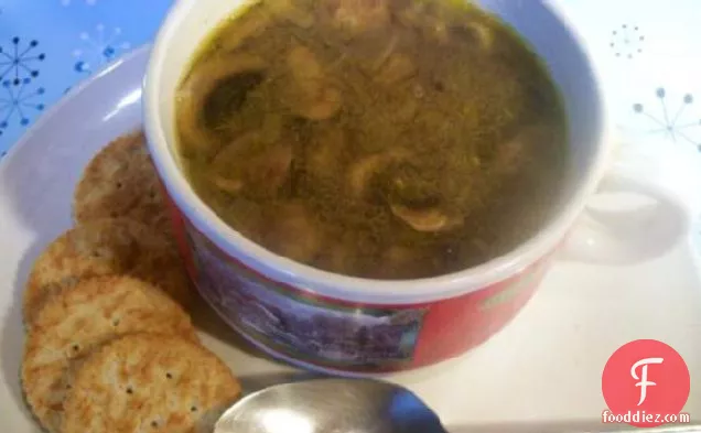 मूसवुड मशरूम जौ सूप!