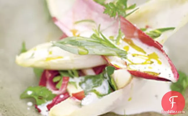 Sweet Pear And Apple Salad With Endive