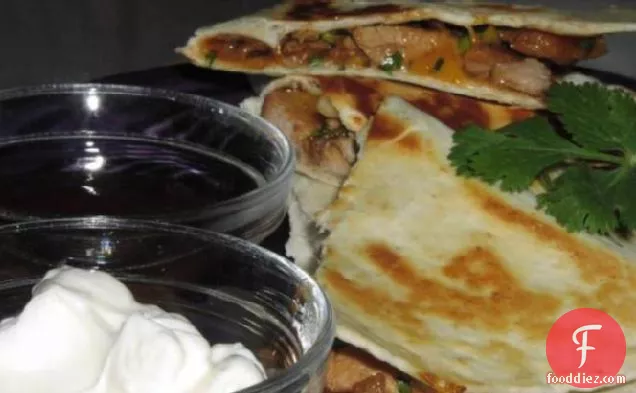 Barbecued Pork Quesadillas