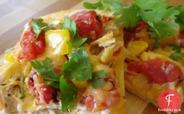 Mexican Chicken Pizza With Cornmeal Crust