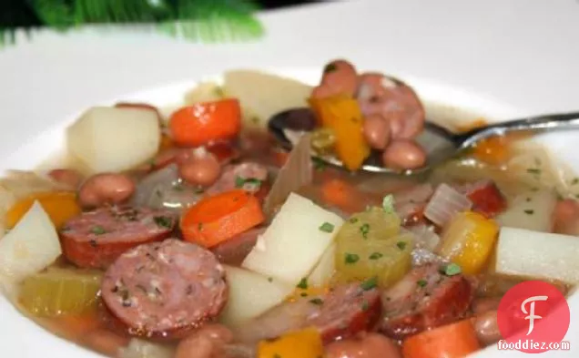 Bean Soup With Sausage and More - Southwest Flavors - Nutritious