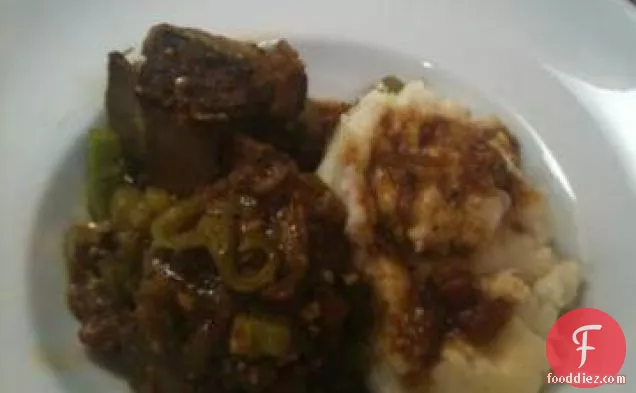 Beef Short Ribs in Chipotle and Green Chili Sauce