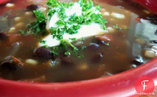 Easy Vegetarian Black Bean Tortilla Soup