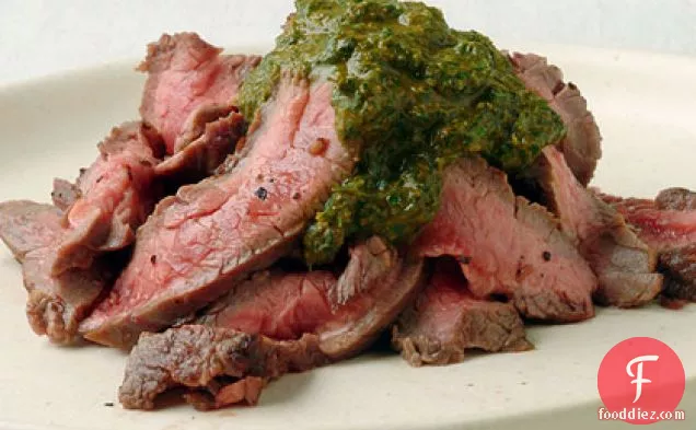 Pan-Grilled Flank Steak with Chermoula