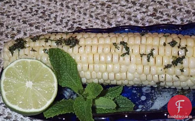Grilled Corn With Mint Butter