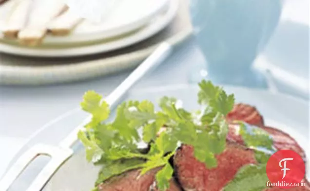 Grilled Flat Iron Steak with Chimichurri Sauce