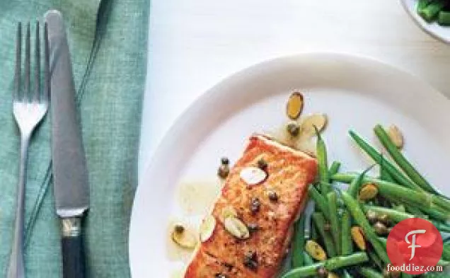 Salmon With Brown Butter And Almonds Recipe