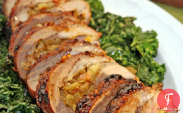 Fennel-Stuffed Pork Loin with Miso-Marmalade Glaze