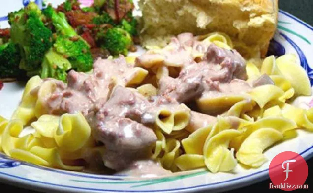 Slow Cooker Beef Stroganoff