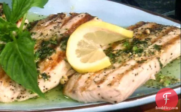 Seared Mahi Mahi with Zesty Basil Butter