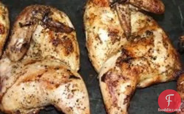 ग्रील्ड कोर्निश खेल मुर्गियाँ