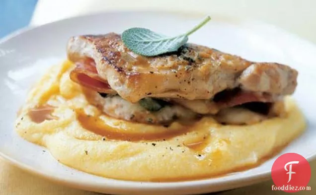 Pork Saltimbocca with Polenta