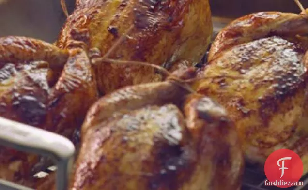 Spice Rubbed Game Hens With Rhubarb Date Chutney Recipe