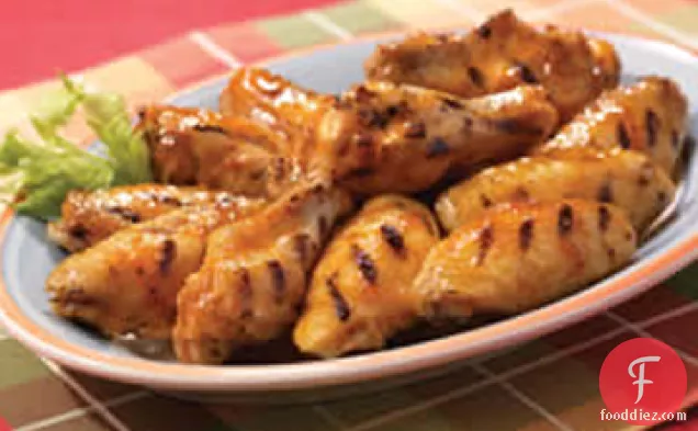 Maple-Bourbon Glazed Chicken Wings with Real Mayonnaise