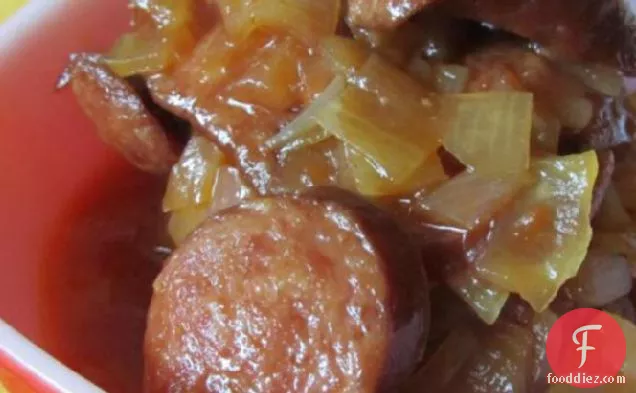 Slow Simmered Sweet and Sour Kielbasa