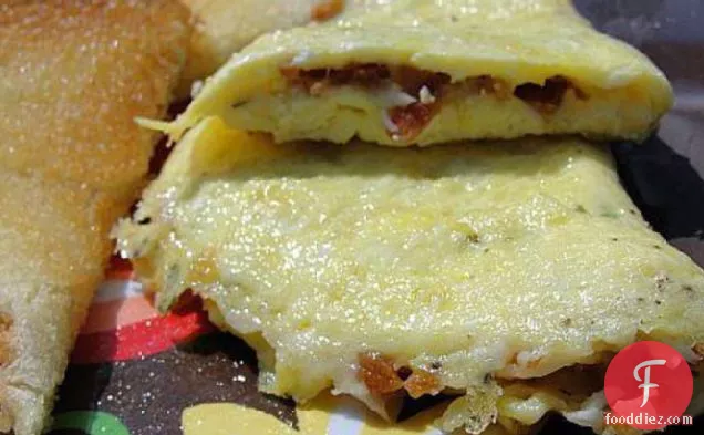 Omelet With Bacon and Parmesan Cheese