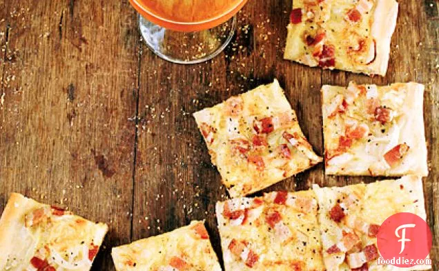 Bacon, Onion, and Münster Tart