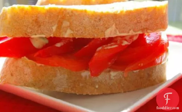 Mostly a Tomato Sandwich With Basil Mayonnaise
