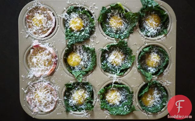 Baked Egg And Kale Cups
