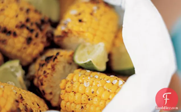 Grilled Corn with Chili Powder and Lime
