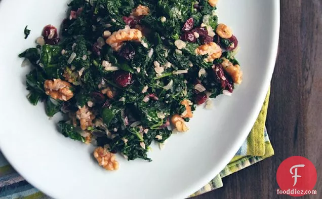 Kale With Walnuts And Cranberries