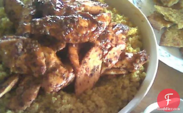Grilled Moroccan Chicken With Curried Couscous