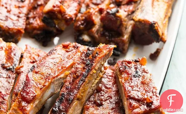 Classic Barbecue Pork Ribs with Smoky Bacon Barbecue Sauce