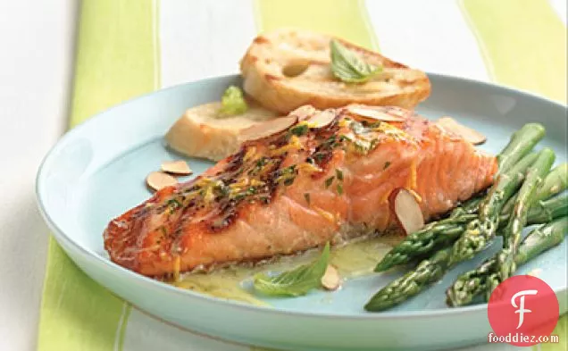 Salmon Fillets With Orange Basil Butter