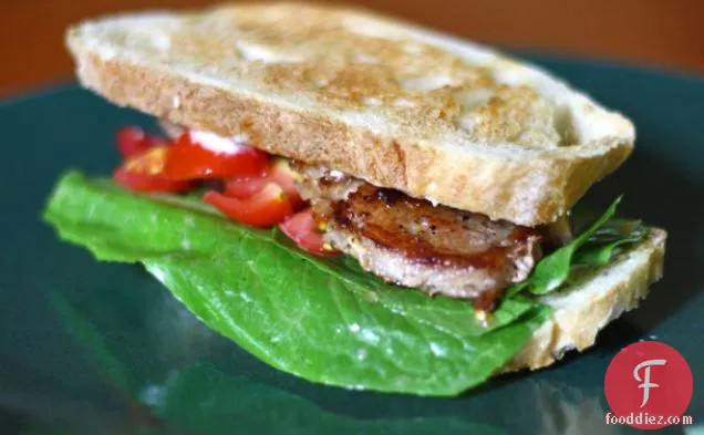 Pork Belly BLT with Cherry Tomatoes