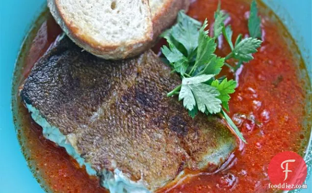Spanish-Style Cod in Chorizo-Tomato Broth