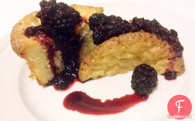 White Chocolate Cakelets with Blackberry Cabernet Gastrique