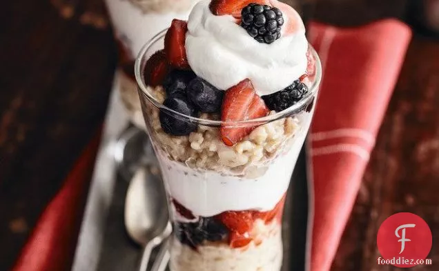 Oatmeal and Fresh Berry Parfaits with Chantilly Cream from 'Treme