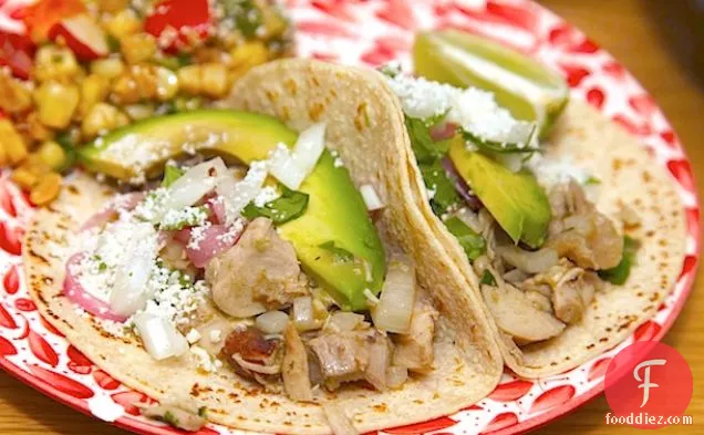 Chicken Green Chile Tacos