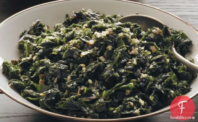 Sautéed Kale With Garlic, Shallots, And Capers